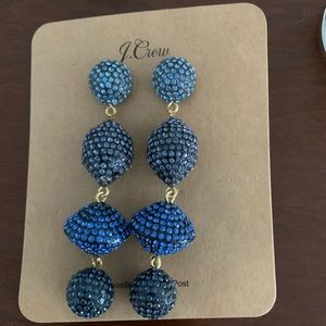 J. Crew Sapphire Pavé Resin Statement Earrings